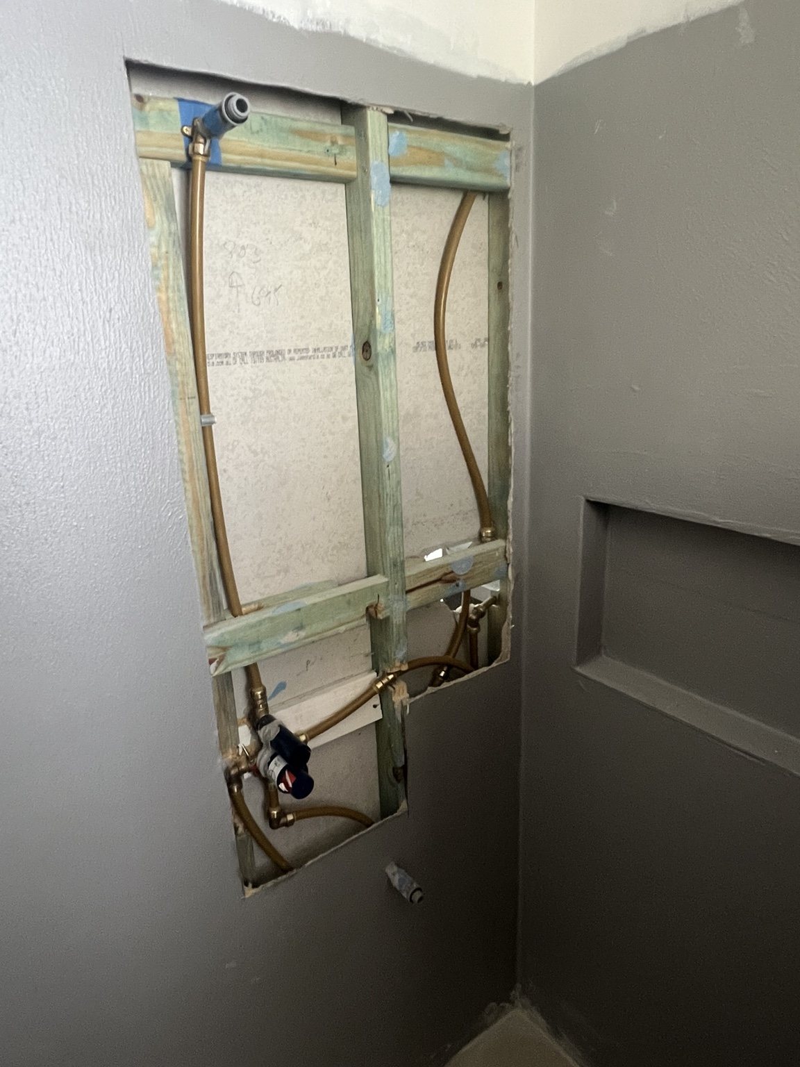 Bathroom plumbing alterations